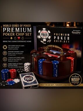 World Series of Poker Premium Chip Set - Blue/Black/White